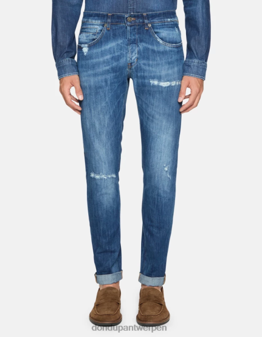 kleding DONDUP George skinny jeans van stretchdenim blauw Heren 4X00H592