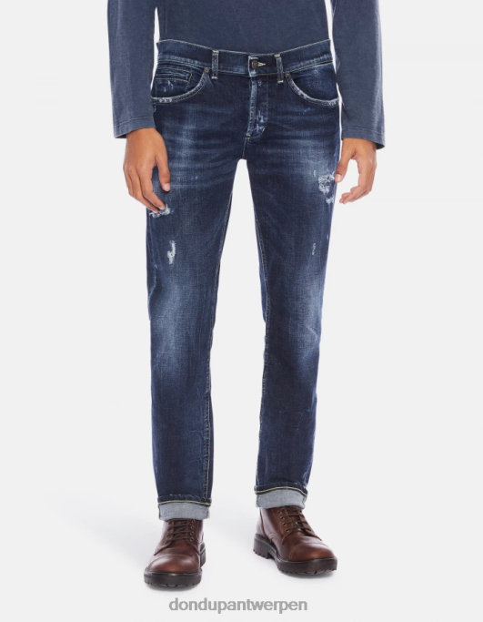 kleding DONDUP George skinny jeans van stretchdenim blauw Heren 4X00H661