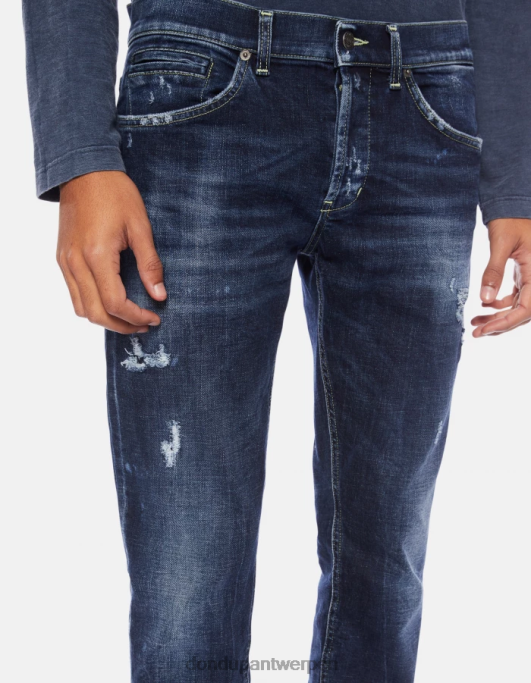 kleding DONDUP George skinny jeans van stretchdenim blauw Heren 4X00H661
