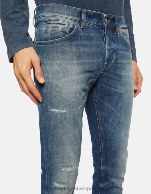 kleding DONDUP George skinny jeans van stretchdenim blauw Heren 4X00H667