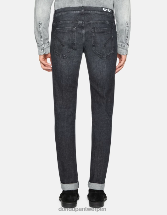 kleding DONDUP George skinny jeans van stretchdenim zwart Heren 4X00H625