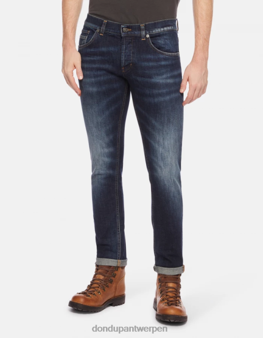 kleding DONDUP Ritchie skinny jeans van stretchdenim blauw Heren 4X00H662