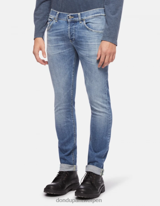 kleding DONDUP Ritchie skinny jeans van stretchdenim blauw Heren 4X00H668