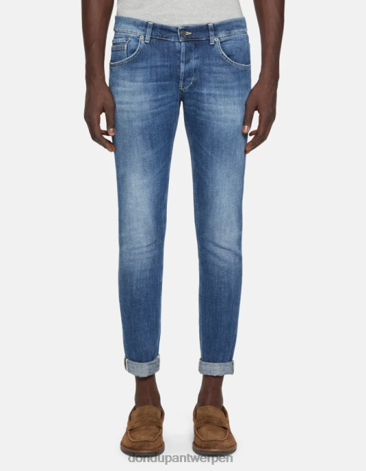 kleding DONDUP Ritchie skinny jeans van stretchdenim blauw Heren 4X00H677