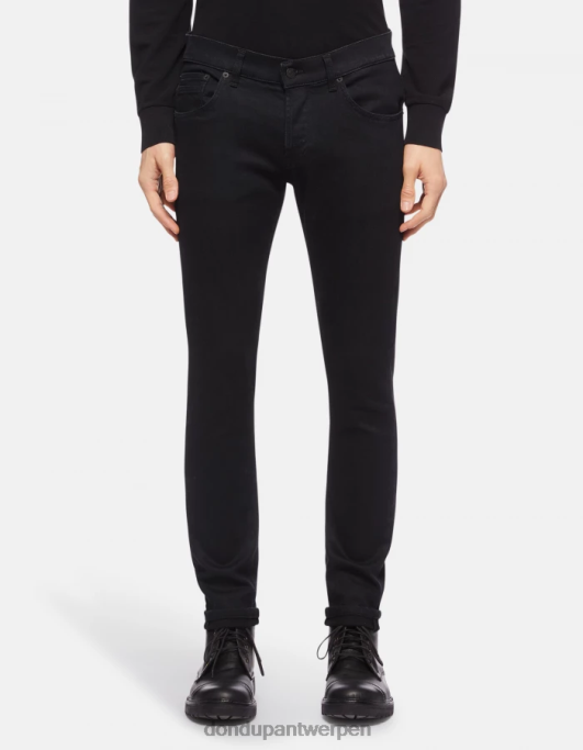 kleding DONDUP Ritchie skinny jeans van stretchdenim zwart Heren 4X00H674