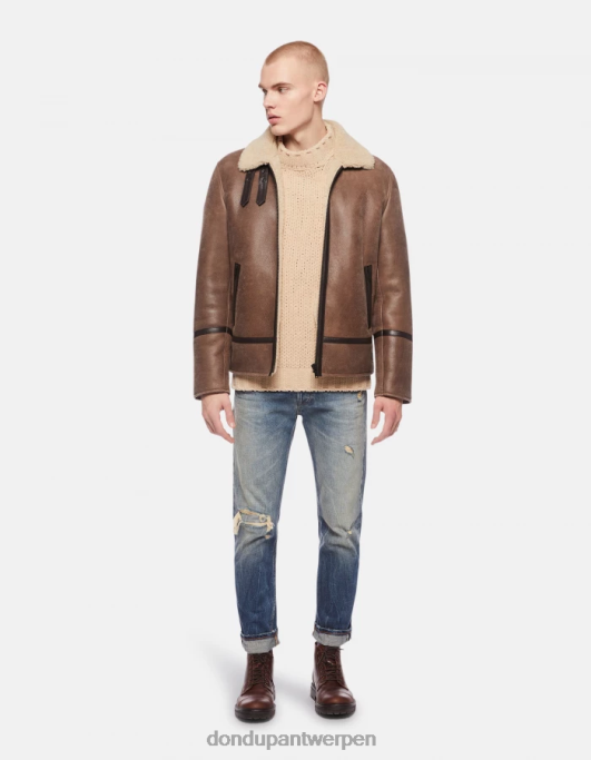 kleding DONDUP Iconische regular-fit jeans van stijf selvedge-denim blauw Heren 4X00H617