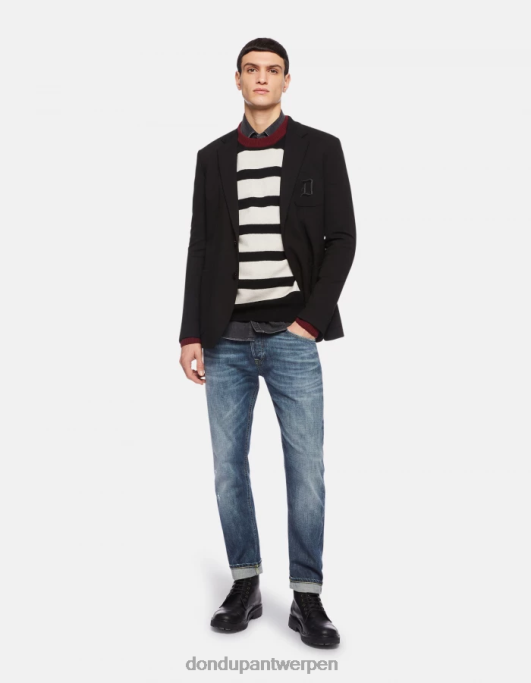 kleding DONDUP Iconische regular-fit jeans van stijf selvedge-denim blauw Heren 4X00H621