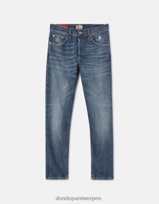 kleding DONDUP Iconische regular-fit jeans van stijf selvedge-denim blauw Heren 4X00H621