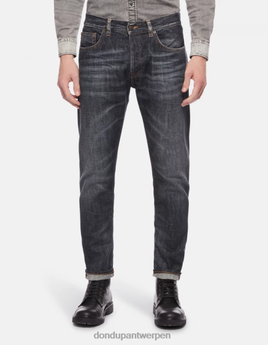 kleding DONDUP icon regular-fit stijve denimjeans blauw Heren 4X00H605