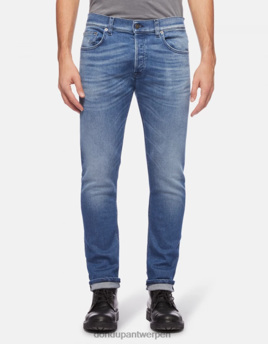 kleding DONDUP icon regular-fit stretchdenimjeans blauw Heren 4X00H628