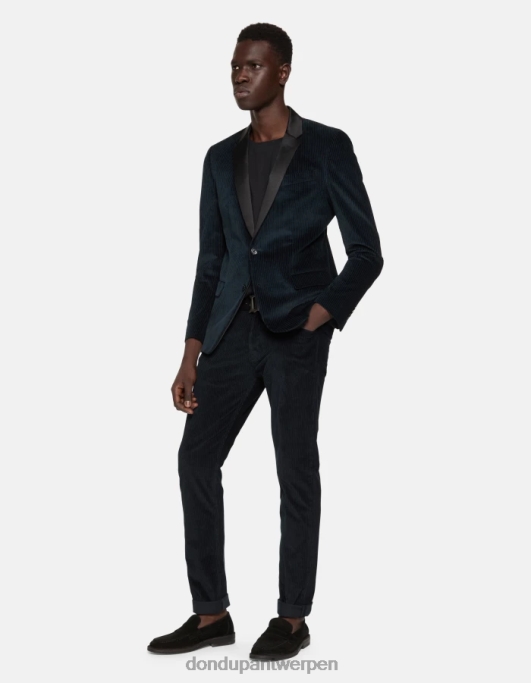 kleding DONDUP iconisch regular-fit 34-inch fluwelen broek marineblauw Heren 4X00H557