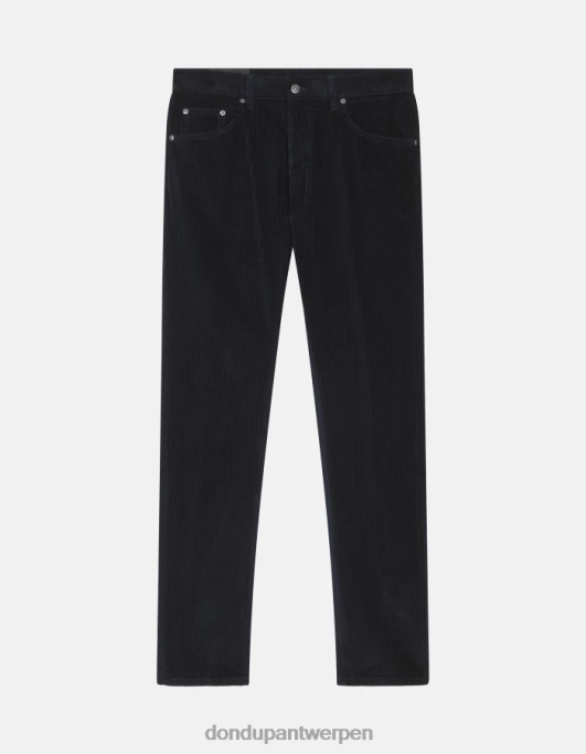kleding DONDUP iconisch regular-fit 34-inch fluwelen broek marineblauw Heren 4X00H557