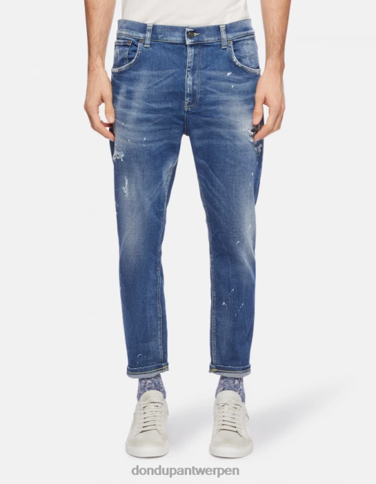 kleding DONDUP Alex superskinny jeans van stretchdenim blauw Heren 4X00H576