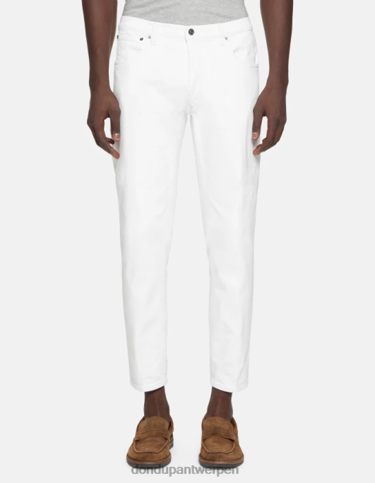kleding DONDUP Brighton carrot-fit jeans van bull-stretchdenim wit Heren 4X00H589