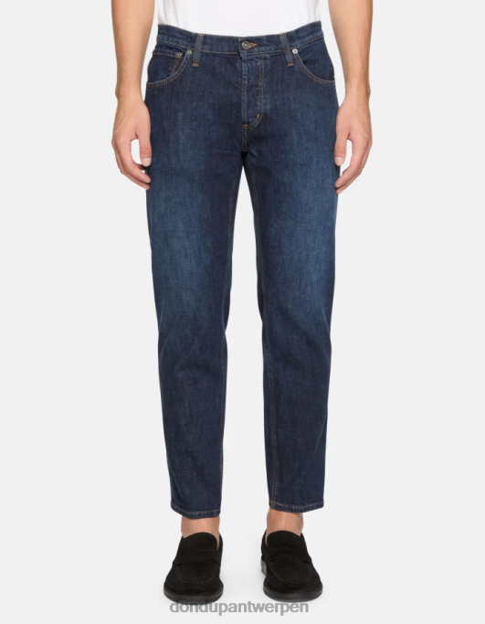 kleding DONDUP Brighton carrot-fit stretchdenimjeans blauw Heren 4X00H566