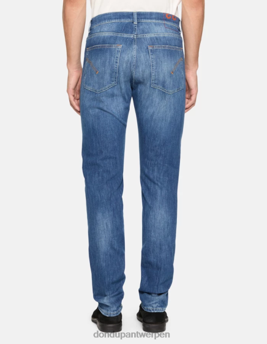 kleding DONDUP dian carrot-fit 34-inch jeans van stretchdenim blauw Heren 4X00H577