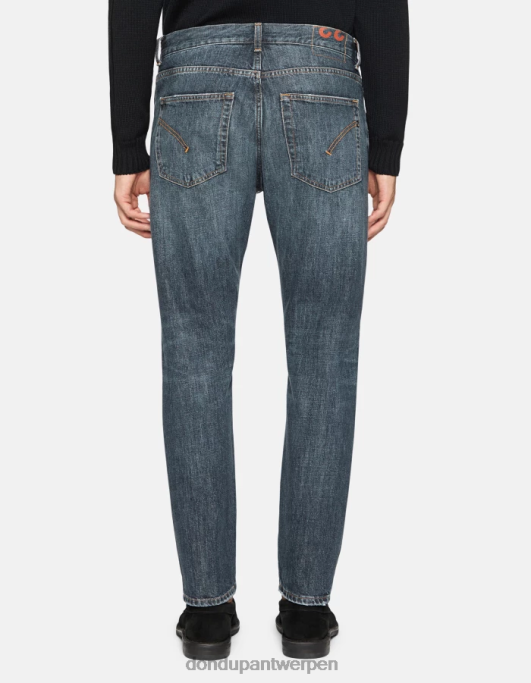 kleding DONDUP dian carrot-fit jeans van stijf denim blauw Heren 4X00H607