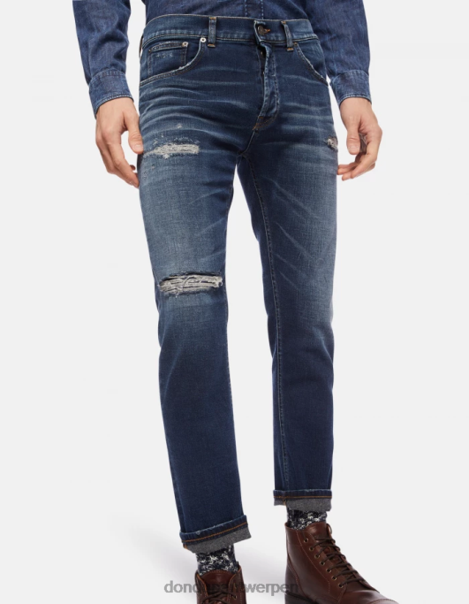 kleding DONDUP dian carrot-fit jeans van stretchdenim blauw Heren 4X00H634