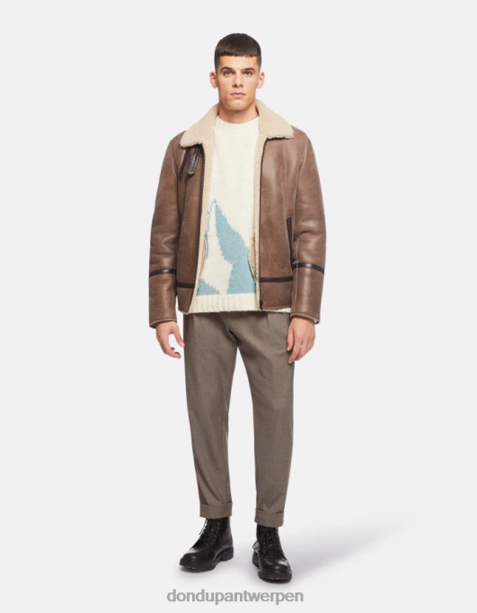 kleding DONDUP Alpaca trui met ronde hals lichtblauw Heren 4X00H874