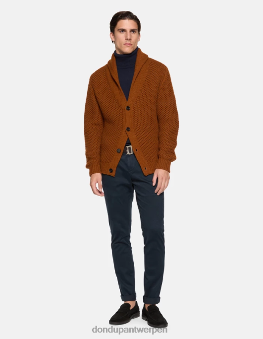 kleding DONDUP Regular-fit trui van kasjmier en zijde met polokraag marineblauw Heren 4X00H869