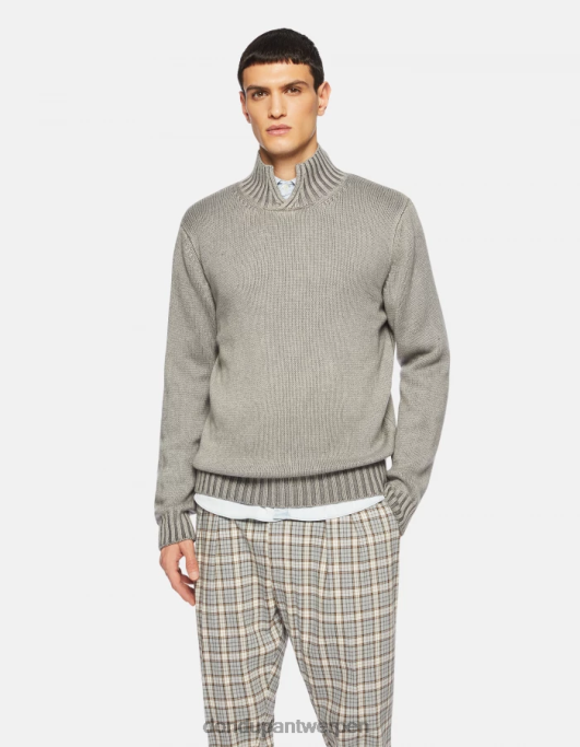 kleding DONDUP Wollen trui met trechterhals grijs Heren 4X00H892