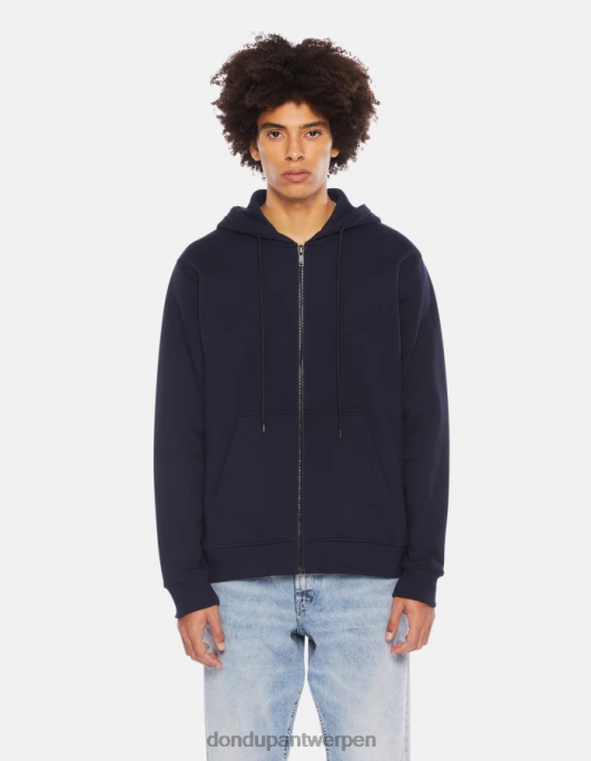kleding DONDUP Regular-fit hoodie marineblauw Heren 4X00H827