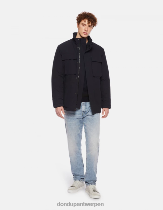 kleding DONDUP Regular-fit veldjack van technische stof marineblauw Heren 4X00H908