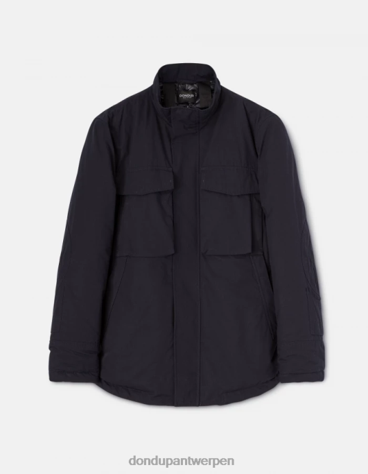 kleding DONDUP Regular-fit veldjack van technische stof marineblauw Heren 4X00H908