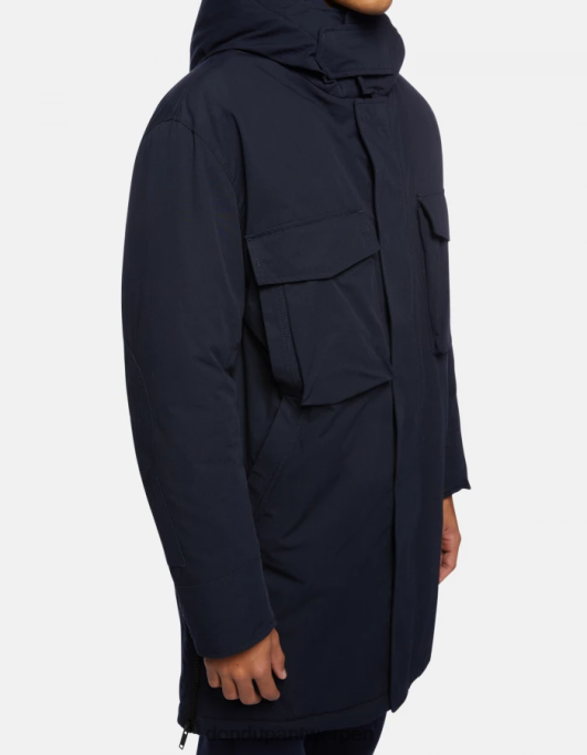 kleding DONDUP losvallende parka van technische stof marineblauw Heren 4X00H903