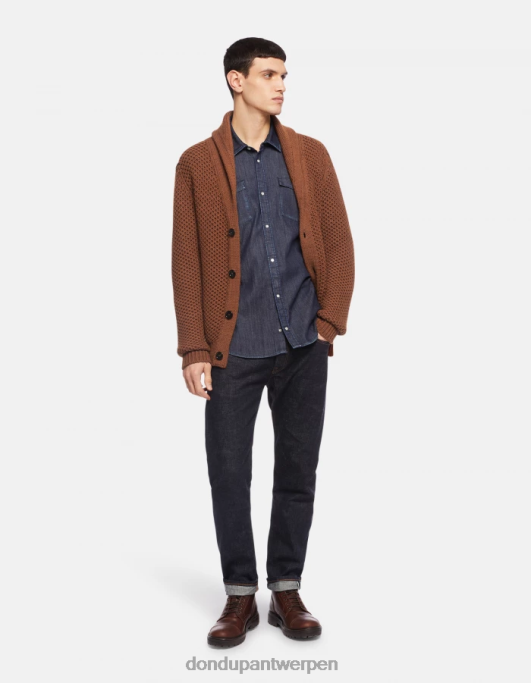 kleding DONDUP Slim-fit denim overhemd in westernstijl blauw Heren 4X00H858