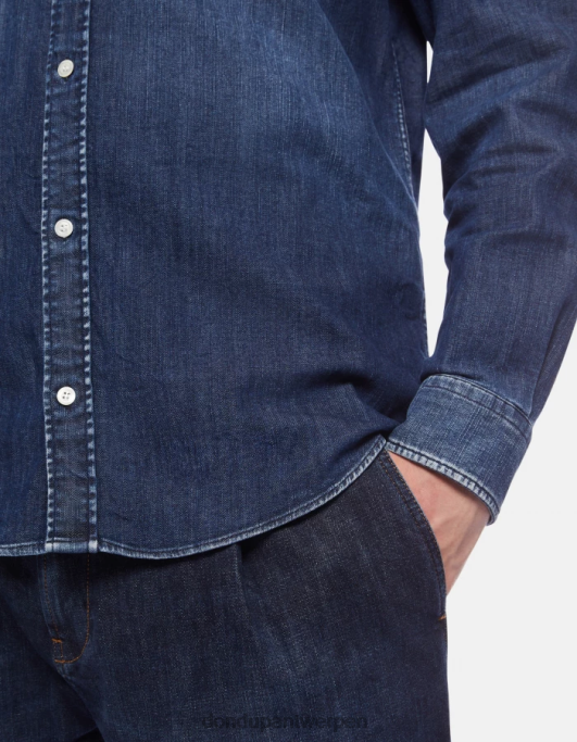 kleding DONDUP denim overhemd met normale pasvorm blauw Heren 4X00H856