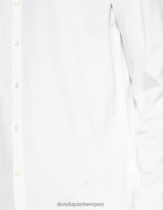 kleding DONDUP jersey overhemd met normale pasvorm wit Heren 4X00H849