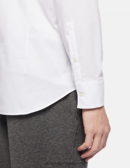 kleding DONDUP slim-fit overhemd van poplin wit Heren 4X00H855