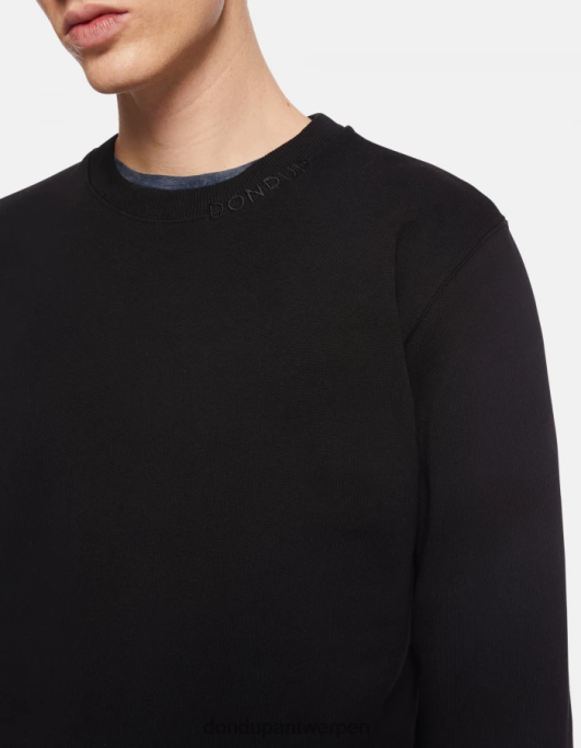 kleding DONDUP Regular-fit sweatshirt met ronde hals zwart Heren 4X00H841