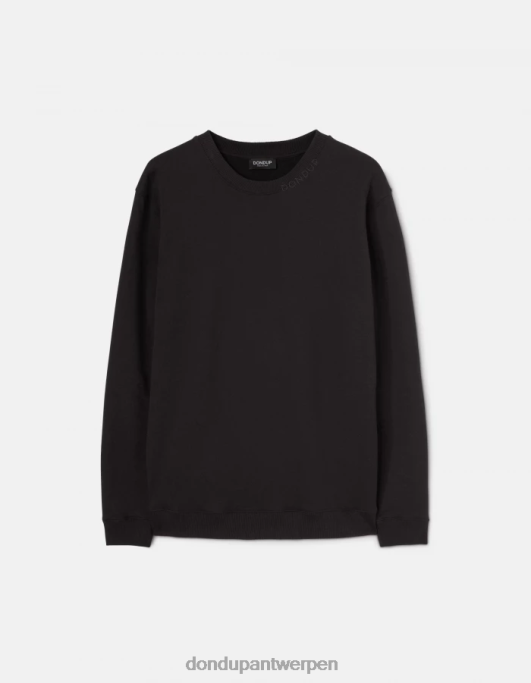 kleding DONDUP Regular-fit sweatshirt met ronde hals zwart Heren 4X00H841