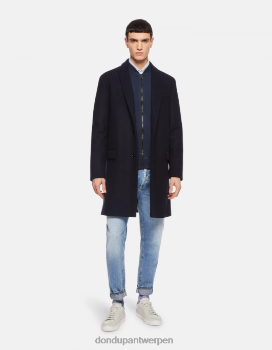 kleding DONDUP regular-fit fleece bomberjack marineblauw Heren 4X00H839