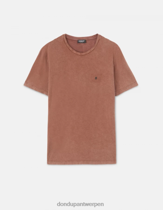 kleding DONDUP T-shirt van jersey met normale pasvorm cioccolato Heren 4X00H798