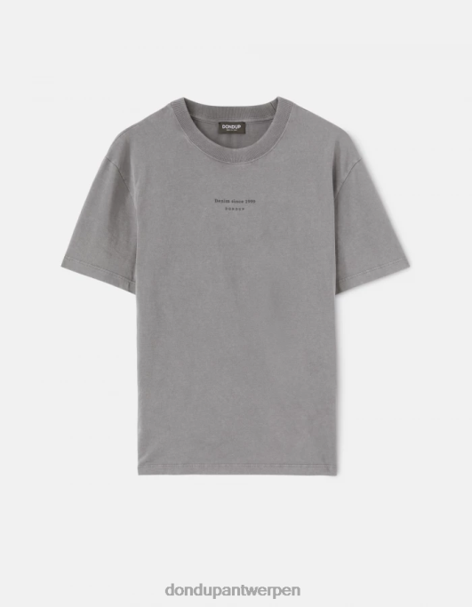 kleding DONDUP T-shirt van jersey met normale pasvorm grijs Heren 4X00H808