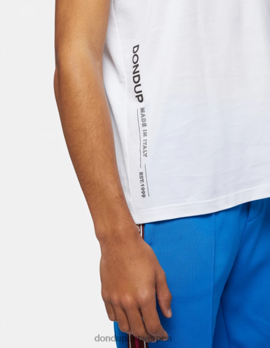 kleding DONDUP T-shirt van jersey met normale pasvorm wit Heren 4X00H815