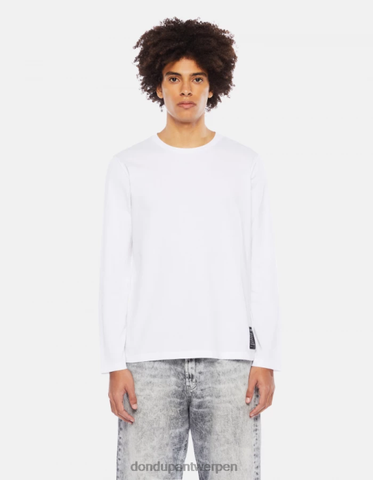 kleding DONDUP T-shirt van jersey met normale pasvorm wit Heren 4X00H816