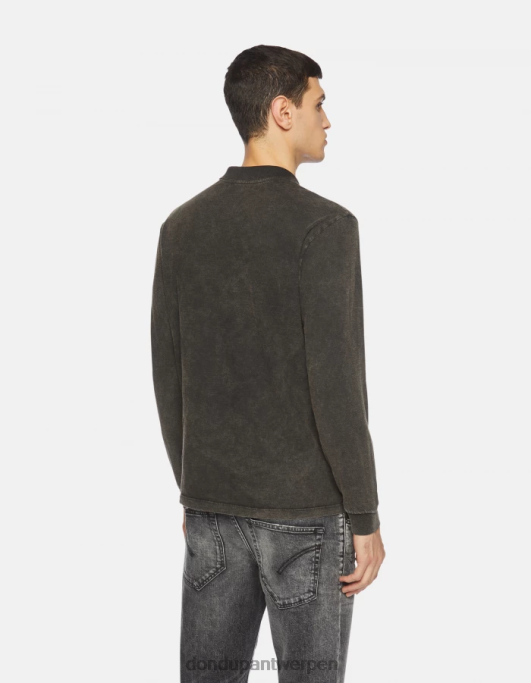 kleding DONDUP regular-fit jersey poloshirt zwart Heren 4X00H803