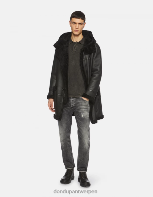 kleding DONDUP regular-fit jersey poloshirt zwart Heren 4X00H803