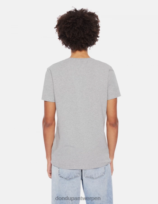 kleding DONDUP slim-fit jersey T-shirt grijs Heren 4X00H792