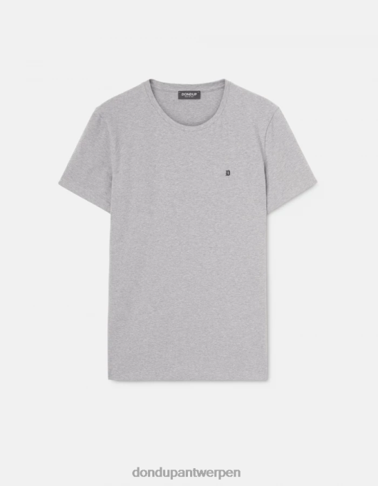 kleding DONDUP slim-fit jersey T-shirt grijs Heren 4X00H792