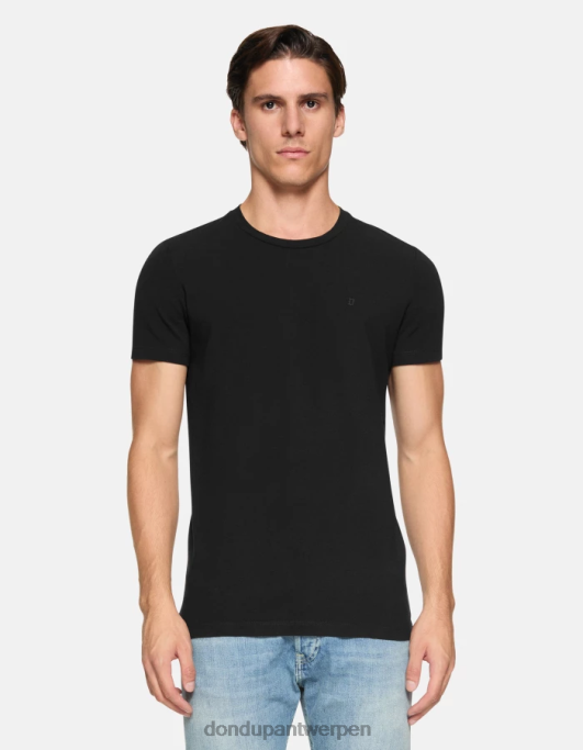kleding DONDUP slim-fit jersey T-shirt zwart Heren 4X00H791