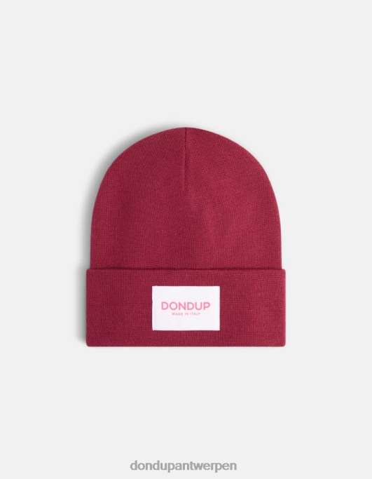 accessoires DONDUP wollen hoed barbabietola vrouwen 4X00H528