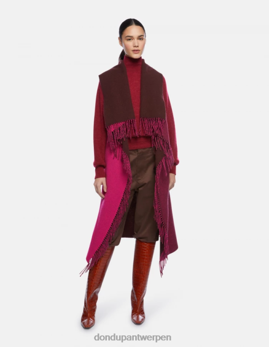 accessoires DONDUP wollen cape fuchsia & violet vrouwen 4X00H505