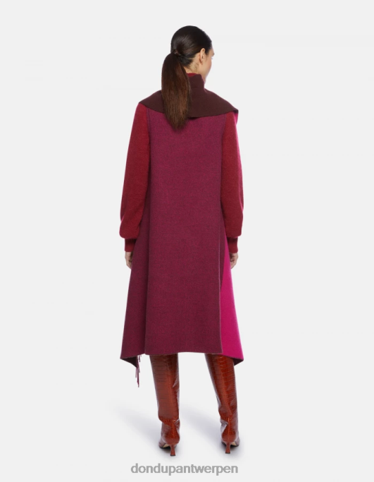 accessoires DONDUP wollen cape fuchsia & violet vrouwen 4X00H505