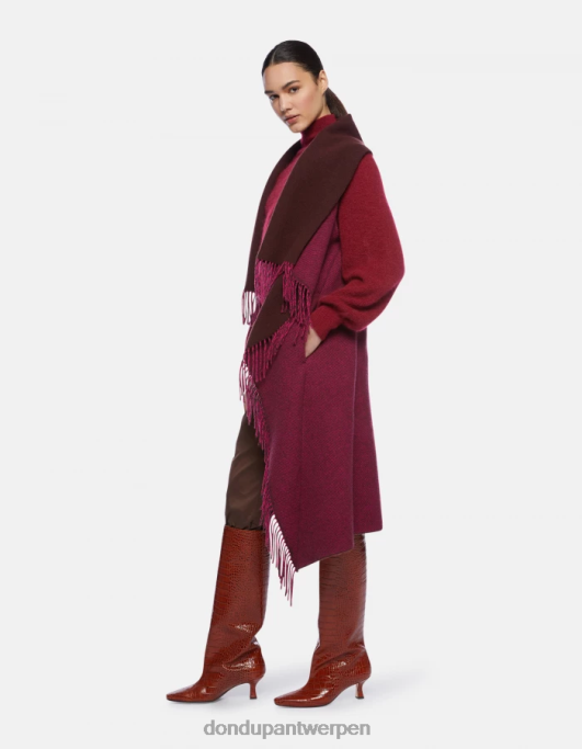 accessoires DONDUP wollen cape fuchsia & violet vrouwen 4X00H505