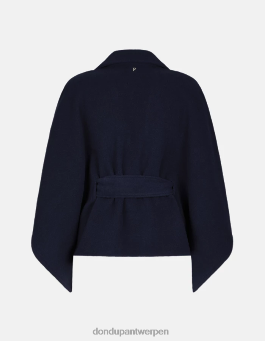 accessoires DONDUP wollen cape marineblauw vrouwen 4X00H470